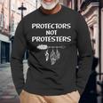 Indigenous People Native American Protectors Not Protest Long Sleeve T-Shirt Gifts for Old Men