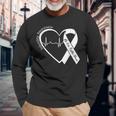Infertility Awareness Heart Orange Ribbon Ivf Transfer Day Long Sleeve T-Shirt Gifts for Old Men