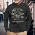 Isle Of Man Motorcycle Races Winged Wheel Vintage Manx Bike Long Sleeve T-Shirt Gifts for Old Men