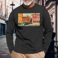 Italian Street View Artist Sketch Long Sleeve T-Shirt Gifts for Old Men