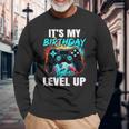 It's My Birthday Boy Time To Level Up Video Game Birthday Long Sleeve T-Shirt Gifts for Old Men