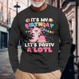 Its My Birthday Lets Party Aloti Axolotl Family Party Decor Long Sleeve T-Shirt Gifts for Old Men