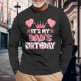 It's My Dad's Birthday Celebration Long Sleeve T-Shirt Gifts for Old Men