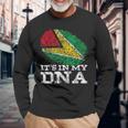It's In My Dna Guyana Country Flag Genes Vintage Guyanese Long Sleeve T-Shirt Gifts for Old Men