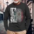 It's In My Dna Mexican Proud Hispanic Mexico Flag Long Sleeve T-Shirt Gifts for Old Men