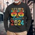 It's My Graduation Cruise Graduation Trip Cruise 2024 Senior Long Sleeve T-Shirt Gifts for Old Men
