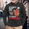 It's Not A Party Until The Wiener Comes Out Hot Dog Long Sleeve T-Shirt Gifts for Old Men