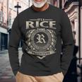It's A Rice Thing You Wouldn't Understand Name Vintage Long Sleeve T-Shirt Gifts for Old Men