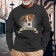 Jack Russel Terrier Best Friend Dog Portrait Langarmshirts Geschenke für alte Männer