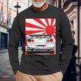 Jdm Drifting Car Race Japanese Sun Street Racing Automotive Long Sleeve T-Shirt Gifts for Old Men