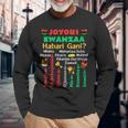 Joyous Kwanza Habari Gani African American Cultural Festival Long Sleeve T-Shirt Gifts for Old Men