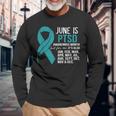 June Is Post-Traumatic Stress Disorder Ptsd Awareness Month Long Sleeve T-Shirt Gifts for Old Men