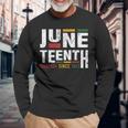 Junenth Freeish Since 1865 For Black African Freedom Long Sleeve T-Shirt Gifts for Old Men