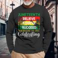 Junenth Is My Independence Day Black Pride Melanin Long Sleeve T-Shirt Gifts for Old Men