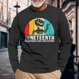 Junenth Remember Our Ancestors Free Black African Long Sleeve T-Shirt Gifts for Old Men