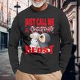 Just Call A Christmas Beast With Cute Penguin And Snowman Long Sleeve T-Shirt Gifts for Old Men