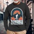 I Just Felt Like Running I Marathon Gump Jog Long Sleeve T-Shirt Gifts for Old Men