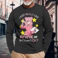 I Just Really Like Anime And Sketching Ok Anime N Girl Long Sleeve T-Shirt Gifts for Old Men