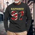 Kaprizov 97 Wild The Thrill Minnesota Pro Ice Hockey Long Sleeve T-Shirt Gifts for Old Men