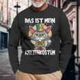 Karneval Katze Langarmshirts, Schwarzes Das Ist Mein Katzenkostüm Outfit Geschenke für alte Männer