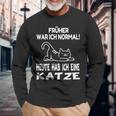 Katzen Sprüche Katze Papa Katzen Langarmshirts Geschenke für alte Männer