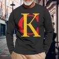 Kc Kansas City Red Yellow & Black Kc Classic Kc Initials Long Sleeve T-Shirt Gifts for Old Men