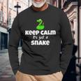 Keep Calm It's Just A Snake Herpetologist Costume Long Sleeve T-Shirt Gifts for Old Men