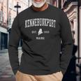 Kennebunkport Maine Me Vintage Athletic Sports Long Sleeve T-Shirt Gifts for Old Men