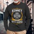 Kenney Irish Name Vintage Ireland Family Surname Long Sleeve T-Shirt Gifts for Old Men