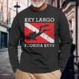 Key Largo Florida Scuba Dive Flag Souvenir Long Sleeve T-Shirt Gifts for Old Men