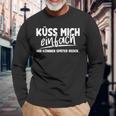 Kiss Mich Einfach Wir Kann Später Später Reden Langarmshirts Geschenke für alte Männer