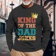 König Desaters Witze Papa Wortspiele Krone Happy Langarmshirts Geschenke für alte Männer