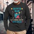 Krypto Dad Bitcoin Miner Lustige Kryptowährung Papa Langarmshirts Geschenke für alte Männer