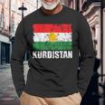 Kurdistan Flag Rojava Kurdish Kurds Langarmshirts Geschenke für alte Männer