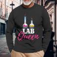 Lab Queen Lab Technician Medical Laboratory Scientist Long Sleeve T-Shirt Gifts for Old Men