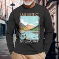 Lake District National Park England Distressed Vintage Long Sleeve T-Shirt Gifts for Old Men