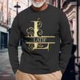 Latif Langarmshirts mit Goldenem Ornament-Design, Personalisiert Geschenke für alte Männer