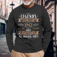 Legends Born In 1962 62Th Birthday 62 Years Old Bday Men Long Sleeve T-Shirt Gifts for Old Men