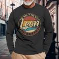 Leon The Man The Myth The Legend Long Sleeve T-Shirt Gifts for Old Men