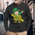 Leprechaun Dabbing Happy Saint Patrick's Day In Savannah Long Sleeve T-Shirt Gifts for Old Men