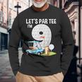 Let's Par I'm 9 9Th Birthday Party Golf Birthday Golfer Long Sleeve T-Shirt Gifts for Old Men