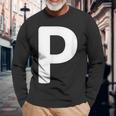 Letter P Langarmshirts Geschenke für alte Männer