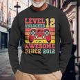 Level 12 Unlocked Vintage Video Game 12Th Birthday Gamer Long Sleeve T-Shirt Gifts for Old Men