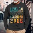 Level 18 Freigeschaltet Legedär Seit 2006 Gaming Motif Langarmshirts Geschenke für alte Männer