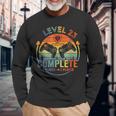 Level 23 Complete Gamer 23Rd Wedding Anniversary Long Sleeve T-Shirt Gifts for Old Men