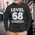 Level 68 Unlocked 68 Aniversario De Boda 68 Años Camiseta de manga larga Regalos para ancianos