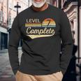 Level 7 Complete Vintage 7Th Wedding Anniversary Long Sleeve T-Shirt Gifts for Old Men