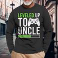 Leveled Up Promoted To Uncle 2024 New Uncle Video Game Long Sleeve T-Shirt Gifts for Old Men