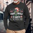 Most Likely To Watch All The Football Games Christmas Family Long Sleeve T-Shirt Gifts for Old Men