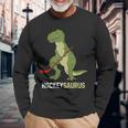 Lindo Dinosaurio Hockey Sobre Hielo Dinosaurio Hockeysaurus Camiseta de manga larga Regalos para ancianos